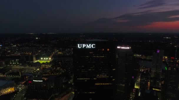 Lotnicze Wideo Pittsburghu Stanie Pensylwania — Wideo stockowe