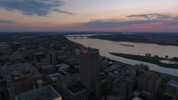 Vídeo Aéreo Del Centro Memphis Tennessee — Vídeo de stock