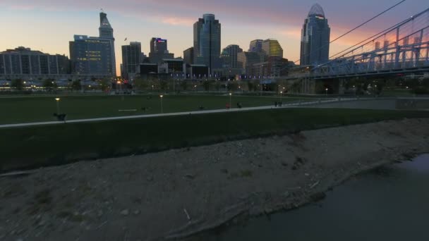 Luchtfoto Video Van Cincinnati Ohio — Stockvideo