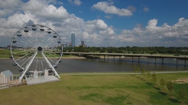 Luchtfoto Viaduct Van Downtown Oklahoma City — Stockvideo