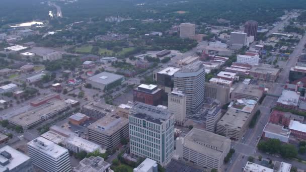 Aerial Video Downtown Columbia Sunny Day — Stock Video