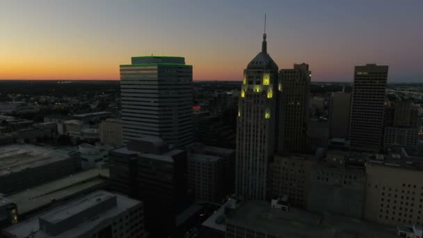 Luftüberführung Der Innenstadt Von Oklahoma City — Stockvideo