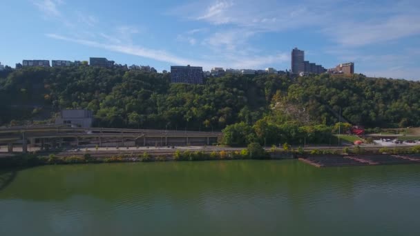 Vídeo Aéreo Del Centro Pittsburgh Pennsylvania — Vídeo de stock