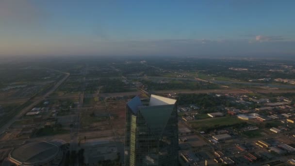 Luchtfoto Viaduct Van Downtown Oklahoma City — Stockvideo