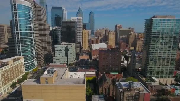 Légi Videó Downtown Philadelphia Pennsylvania — Stock videók