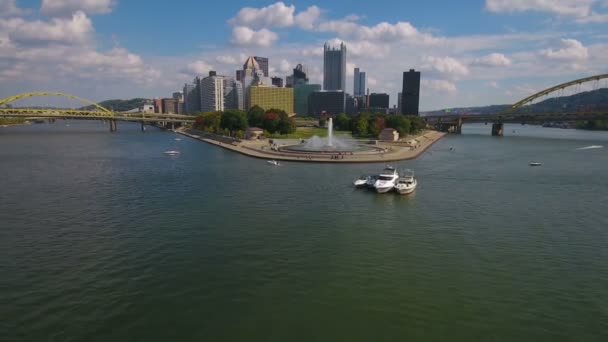Şehir Pittsburgh Pennsylvania Hava Video — Stok video