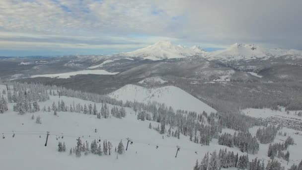 Aerial Oregon Hood Повітряне Відео Bachelor National Forest Під Час — стокове відео