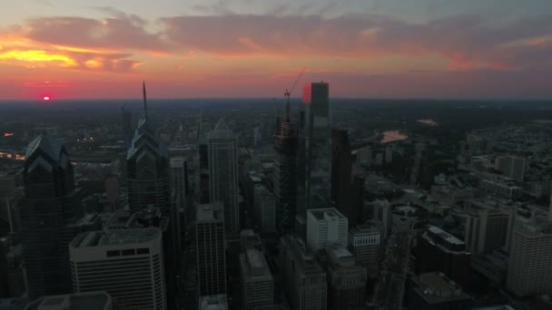 Letecké Video Centru Philadelphie Pennsylvánii — Stock video