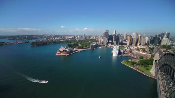 Veduta Aerea Della Costa Della Città Sydney Australia — Video Stock