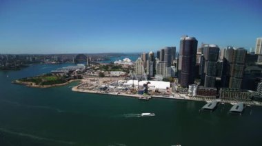 Sydney şehir kıyılarının havadan görünüşü, Avustralya