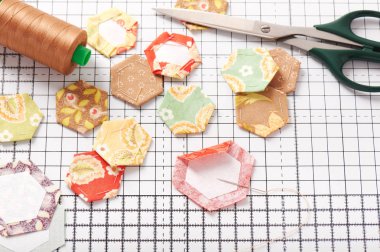 İngilizce kağıt beyaz zanaat mat altıgenler parçalı