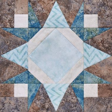 Kumaşlar, parçaları patchwork geometrik blok quil detay