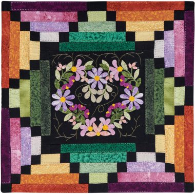 Patchwork tarzı yastık kılıfı.