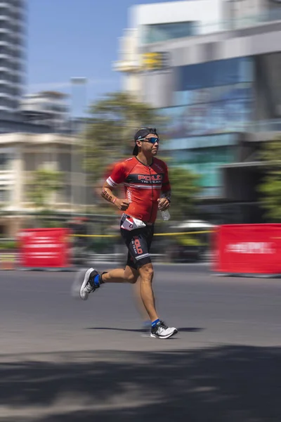 Federico Escaler Egy Triatlon Résztvevő Challenge Vietnam Esemény Fut Egy — Stock Fotó