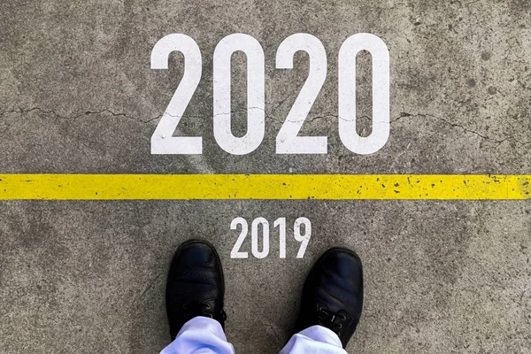2020 vision background concept on street