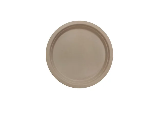 Reciclar prato de papel isolado no fundo branco — Fotografia de Stock