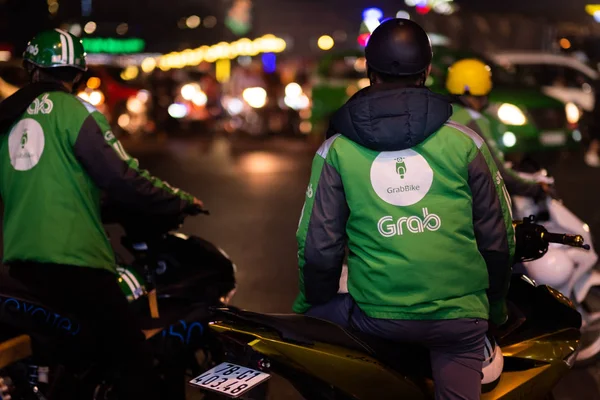 Grab bike in dalat city, Wietnam, 22 grudnia 2019 — Zdjęcie stockowe