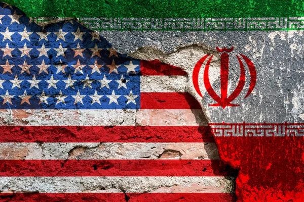Title Iran and USA crisis war backgrounds concept