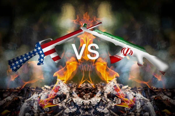 Iran and USA crisis war backgrounds concept
