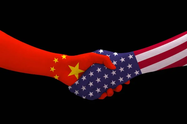 USA and China relationships and economic cooperation background concept — 스톡 사진