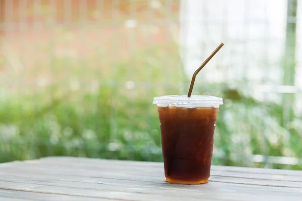 Стакан Кофе Льдом Американо Кафе — стоковое фото
