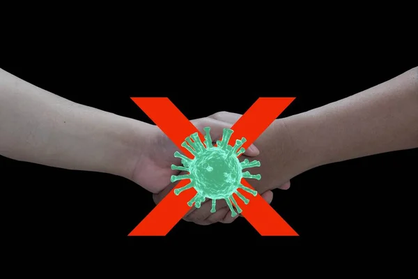 Трясти Руку Щоб Запобігти Поширенню Вірусу Ковідо — стокове фото