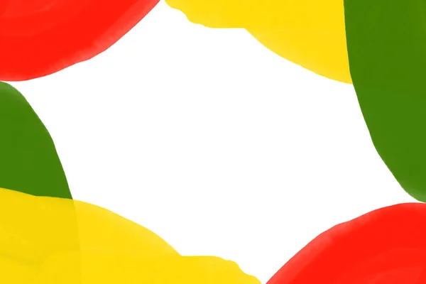 Χρώματα Νερού Πράσινο Κίτρινο Κόκκινο Reggae Φόντο — Φωτογραφία Αρχείου