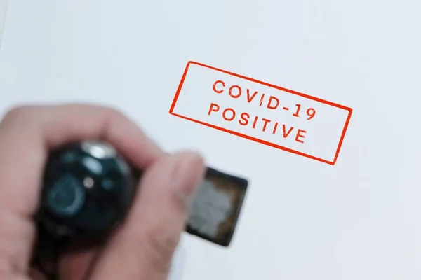 Пацієнта Діагностували Вірусну Інфекцію Covid — стокове фото