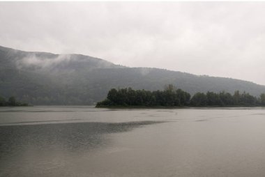 Doğanın arka planında güzel bir göl