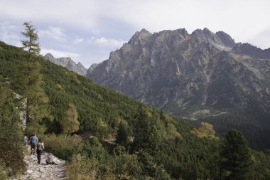 Yüksek Tatras Dağları 'nın zirveleri. Slovakya