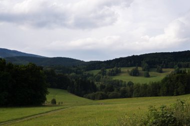Slovakya 'da tepede güzel bir gün batımı