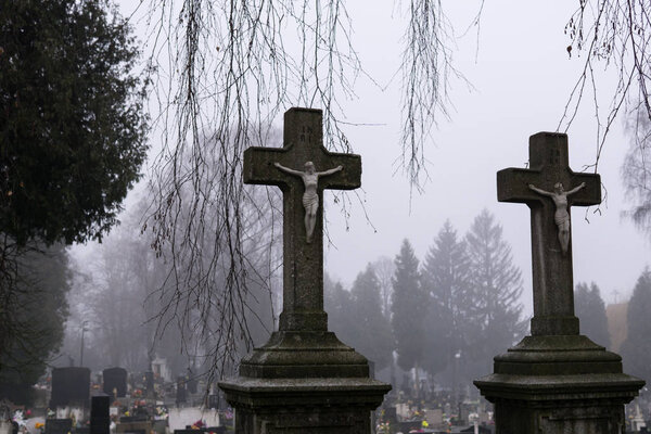 Туман над кладбищем. Дневной выстрел