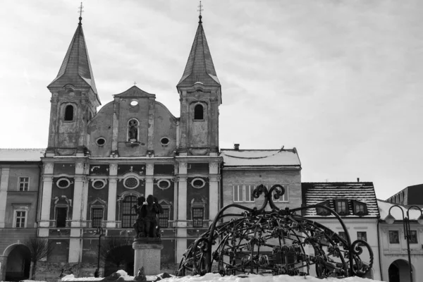 Kasabada Kar Var Zilina Slovakya — Stok fotoğraf