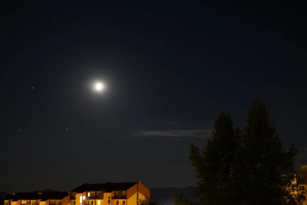 Luna Cielo Nocturno Países Bajos — Foto de Stock