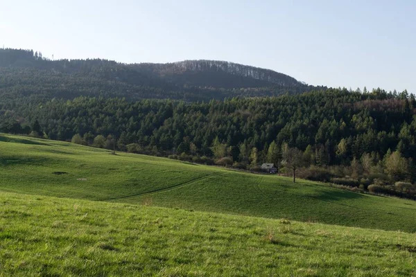 Groene Weide Landschap Slowakije — Stockfoto