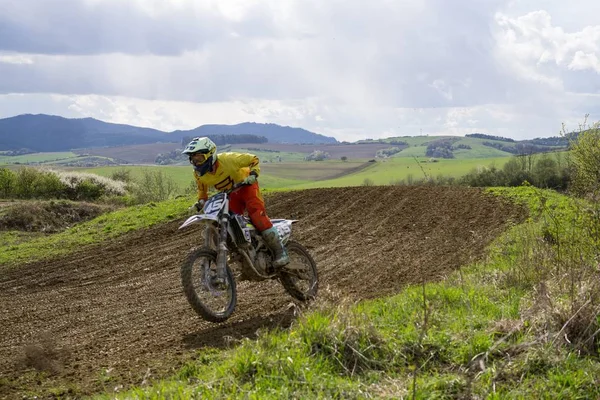 Motocross Gara Giorno Colpo Tempo — Foto Stock