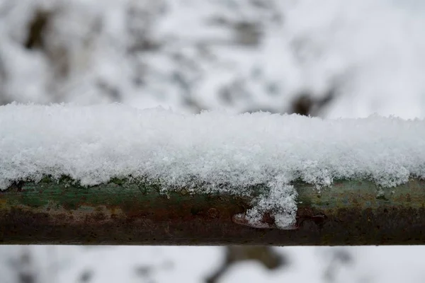 Tło Świeżego Śniegu Czasie Śniegu — Zdjęcie stockowe
