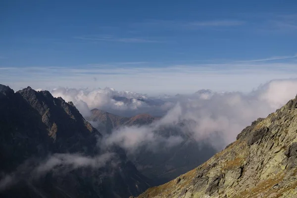 Hegyek Rocky Hill Ben Sivy Csúcs Magas Tátra Szlovákia — Stock Fotó