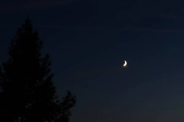 月亮在夜空中 斯洛伐克 — 图库照片