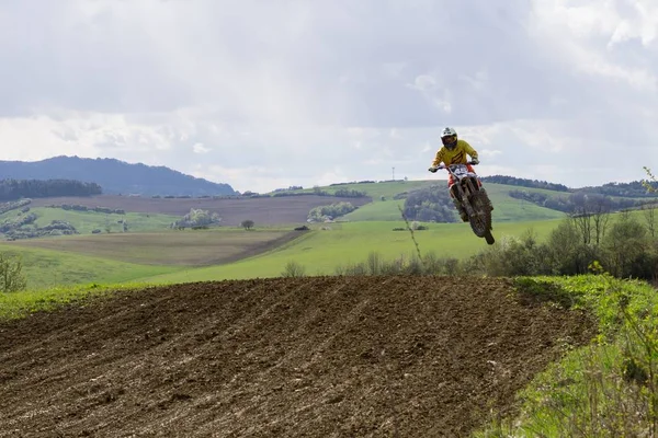 Motocross Tävling Dag Tid Skott — Stockfoto