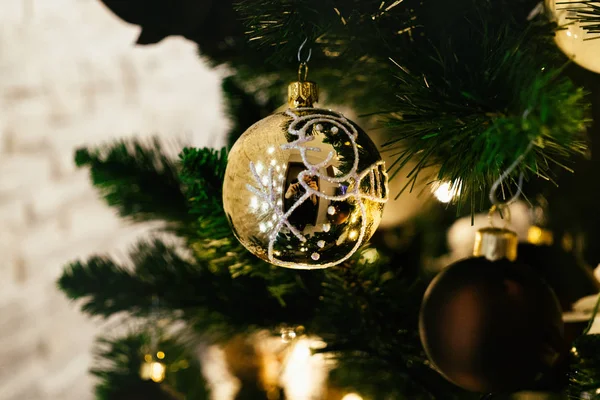 Decorazioni Albero Natale Camera — Foto Stock