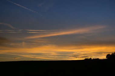 Slovakya 'da tepede güzel bir gün batımı