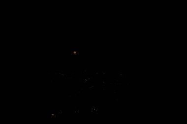 Gece gökyüzünde ay. Slovakya