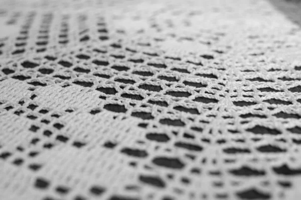 Black White Cotton Fabric Texture — Stock Photo, Image