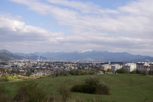 Alba Tramonto Edifici Nella Città Zilina Slovacchia — Foto Stock