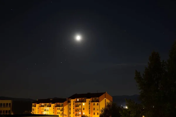 Luna Cielo Nocturno Países Bajos — Foto de Stock