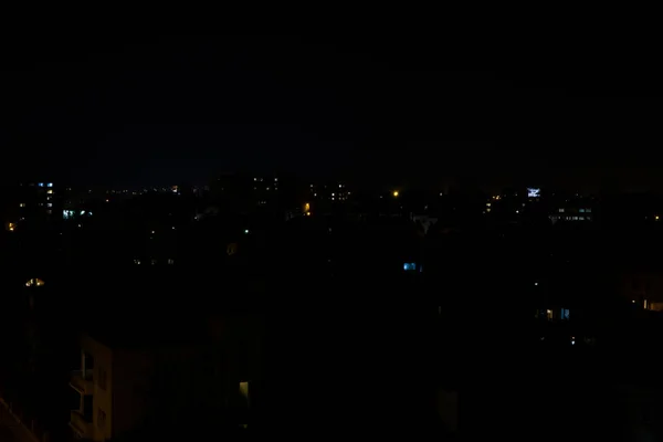 夜晚明亮的城市 城市的夜景 — 图库照片