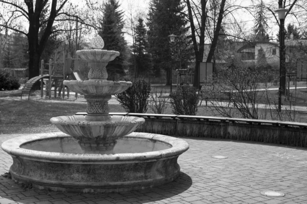 Brunnen Park Der Stadt Hintergrund — Stockfoto