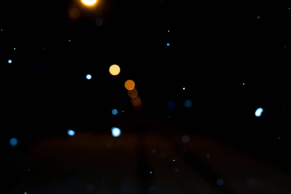 Close Shot Falling Snow — Stock Photo, Image