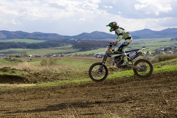 Nahaufnahme Eines Motocross Fahrers — Stockfoto